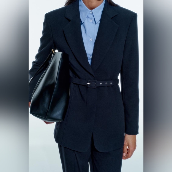 Zara Belted Fitted Blazer NWT - Picture 2 of 9